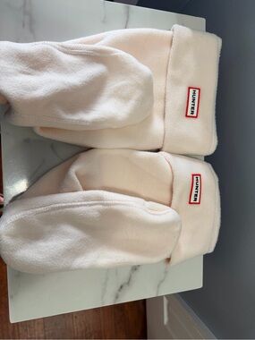 Hunter cream Fleece Boot Liners women large